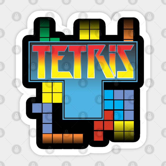 Tetris Block Sticker by kladenko